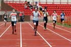Sam Day (Middlesbrough Mandale) wins the under-17s 400 metres.